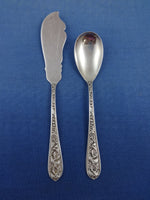 Corsage by Stieff Sterling Silver Floral Iris Flatware Set 8 Service 69 Pieces