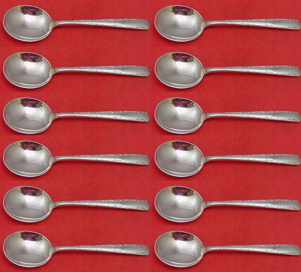 Camellia by Gorham Sterling Silver Cream Soup Spoon Set 12 pieces 6 1/4"