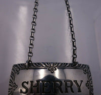 Williamsburg Shell by Stieff Sterling Silver Decanter Label "Sherry" (#4935)