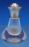 Steuben Glass Crystal Pepper Shaker with Sterling Silver Cap 3" Modern (8377)