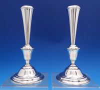 Rogers Sterling Silver Candlestick Pair #210 65/17 9" x 4 1/8" Weighted (#8195)