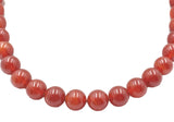 Strand of Large 12mm Genuine Natural Carnelian Agate Beads Necklace 24.5" #J7581