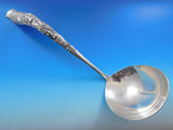 Flora by Shiebler Sterling Silver Soup Ladle 13 1/2" Floral Motif Vintage Server