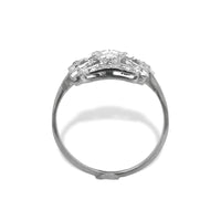 18k White Gold 3/4ct TW Genuine Natural Diamond Filigree Ring Size 6.5 (#J7167)