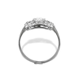 18k White Gold 3/4ct TW Genuine Natural Diamond Filigree Ring Size 6.5 (#J7167)