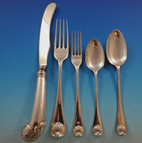 Williamsburg Shell by Stieff Sterling Silver Dinner Flatware Set Service 60 Pcs