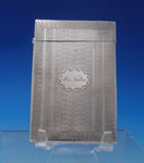 Albert Coles Coin Silver Business Card Case Engine Turned & Engraved (#6503)