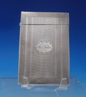 Albert Coles Coin Silver Business Card Case Engine Turned & Engraved (#6503)