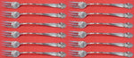 Georgian by Towle Sterling Silver Cocktail Fork Set 12 pieces 6"