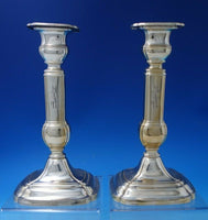 Gorham Sterling Silver Candlestick Pair #170 English Reproduction 1784 (#6015)