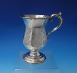 Coin Silver Child's Cup Large Hand Engraved 5 3/4" Tall x 3 3/8" (#5033)