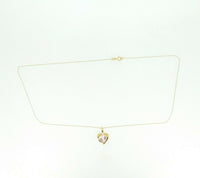 14k Yellow Gold Heart 2.39ct Genuine Natural Morganite Pendant (#J768)