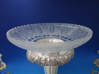 Victorian Silverplated Epergne circa 1890 with 4 Arms Grape Motif (#6195)