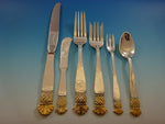 Grenada Gold by Old Newbury Crafters Sterling Silver Flatware Set Service 24 Pc