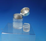CM English Sterling Silver and Glass Dresser Jar (#5738)
