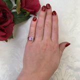 Retro 14k Yellow Gold 2.80 Carat Genuine Natural Amethyst Diamond Ring (#J7201)