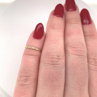 10k Yellow Gold Baby Infant Band Ring with Floral Design Size 0 Jewelry (#J6189)