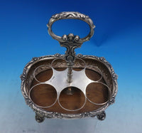Joseph and John Angell English Victorian Sterling Silver Glass Cruet Set (#4054)