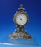 Looping Co. Silverplate 8 Day Alarm Clock C.1920's 5 1/4" x 4" (#6161)