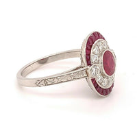 Platinum 1.78ct Genuine Natural Ruby and Diamond Ring (#J4860)