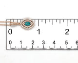 14k Rose Gold Brazilian .20ct Paraiba Genuine Tourmaline Diamond Pendant #J7433