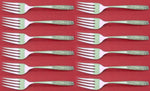 Contessina by Towle Sterling Silver Salad Fork Set 12 pieces 6 5/8"