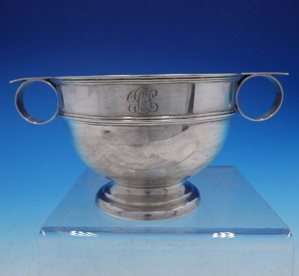 Estate English Silver Sugar Bowl with Handles by William Aitken (#4239)