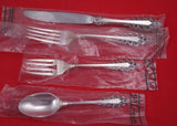 Florentine Scroll By Lunt Sterling Silver Regular Size 4pc Place Setting