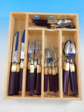 Prisma Amethyst by Mikasa Stainless Steel Flatware Set Service 20 pieces