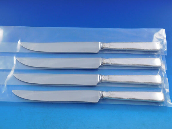 Old Lace by Towle Sterling Silver Steak Knife Set 4pc Texas Sized Custom 10 1/4"