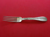 Lap Over Edge Acid Etched by Tiffany Sterling Silver Dinner Fork Sweet Viburnum