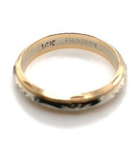 14k White and Yellow Gold Men's Wedding Band Size 10.75 Ring (#J6644)