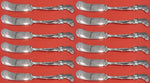 Waltz of Spring by Wallace Sterling Silver Butter Spreader flat handle Set 12pc