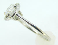 14k Gold .85ct Genuine Natural Diamond Ring with Diamond Halo (#J4123)