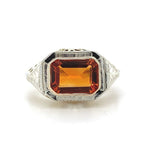 1.09ct Genuine Natural Citrine 10k Yellow Gold Filigree Ring Jewelry (#J5754)