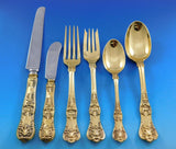 English King Gold by Tiffany & Co Sterling Silver Flatware Set 8 Service 48 pcs