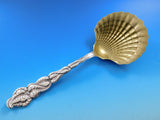 Ailanthus by Tiffany and Co Sterling Silver Berry Spoon Gold Washed Shell 8 7/8"