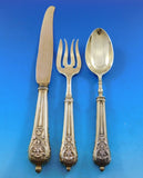 French Cardeilhac Silver Vermeil Flatware Set Service Dessert 36 pcs Figural