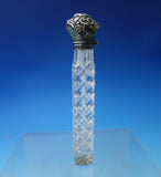 Sterling Silver and Cut Crystal Perfume Bottle c.1920 4 1/2" (#5382)