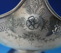 Pansy by Unknown Sterling Silver Fruit Basket #62 Bright-Cut Pierced (#5834)