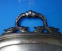 Russian 84 Silver by Unknown Silver Tea Tray Applied Mono Leaf Handles (#6027)