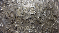 Baltimore Rose by Schofield Repousse Sterling Casserole Dish with 3D Lion #0102