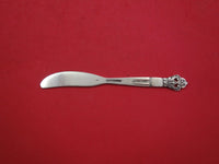 Chased Danish Gold by Unknown Sterling Silver Butter Spreader flat handle 5 1/2"