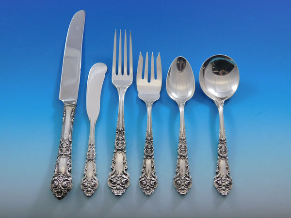 French Renaissance by Reed & Barton Sterling Silver Flatware Service 59 pcs Rare