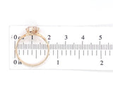 10k Rose Gold Two-Stone Genuine Natural Victorian Moonstone Ring (#J6927)