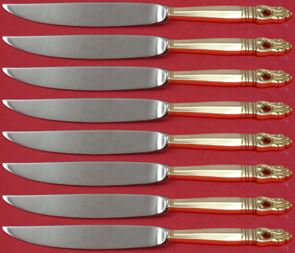 Royal Danish by International Sterling Silver Steak Knife Set 8pc Not Ser Custom