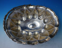 Russian .84 Silver Serving Bowl w/ Handle Feet Grapes and Grape Leaves (#5347)