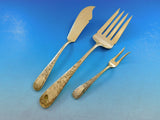 Old Maryland Engraved Gold Kirk Sterling Silver Flatware Service 12 Set Vermeil