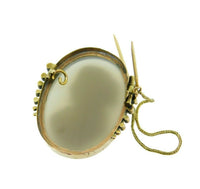 14k Rose Gold Victorian Stone Cameo Pin (#J333)