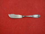 Olive by Albert Pitts Coin Silver Flat Handle Master Butter MA c. 1850-1888 7"